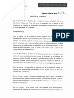 moción de censura al ministro de Energía y Minas, Oscar Vera