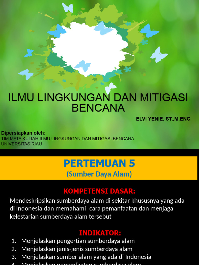 Sumber Daya Alam dan Mitigasi Bencana | PDF | Sains & Matematika