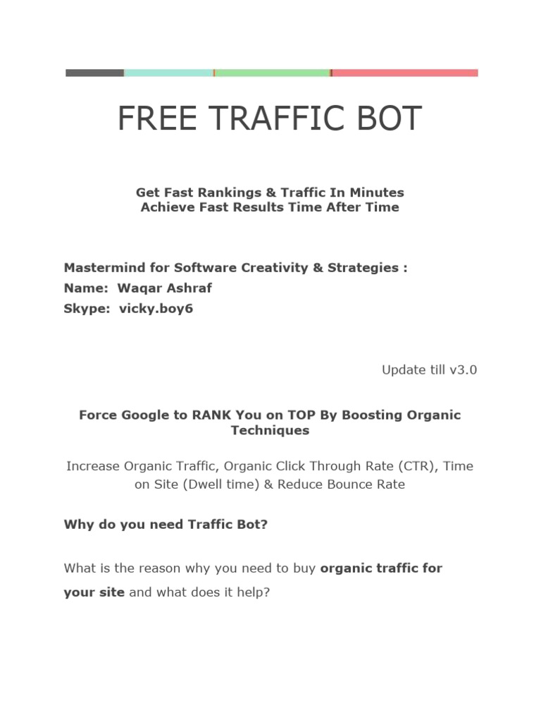 Free Traffic Bot Documentation | PDF
