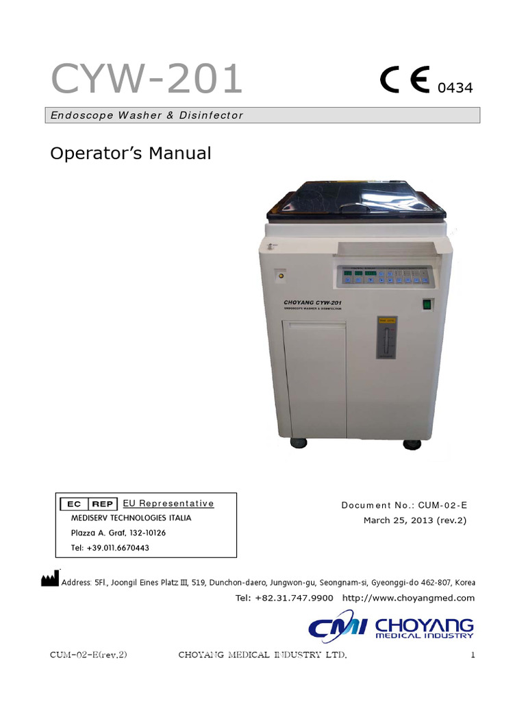 Choyang Endoscope Washer Manual | PDF | Ac Power Plugs And Sockets ...