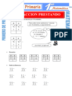 Sustraccion Prestando para Primero de Primaria