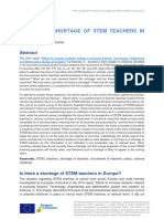 The Situation of STEM Teachers in Europe