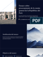 Ensayo Sobre Procesamiento de La Cuenta General de La Republica Del Peru