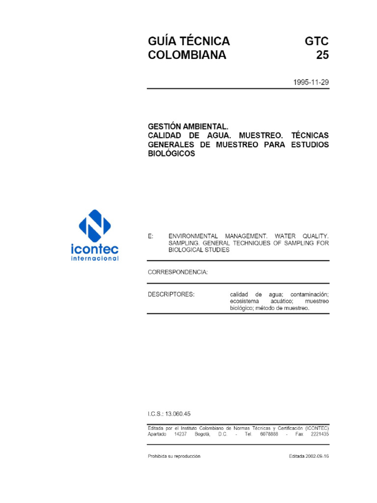 gtc-25-1995-calidad-de-agua-t-cnicas-generales-de-muestreo-para