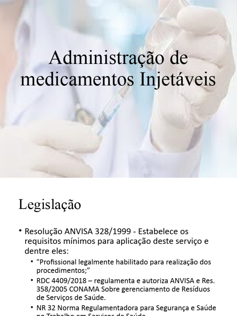 Aplicação de Injetaveis | PDF | Receita médica | Farmacêutico