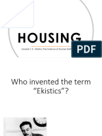2.1 - Ekistics (Theories On Housing)