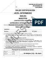 INGLES - INTERMEDIO - Examen ESCRITO