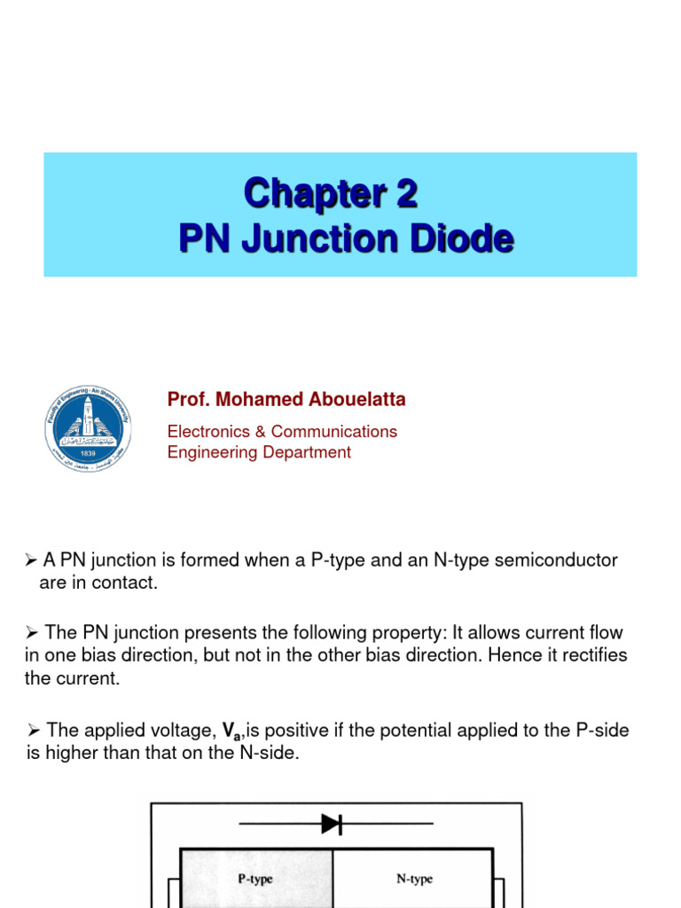 Chapter (2) Part (1) (PN Junction Diode) | PDF | P–N Junction ...