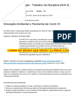 Entrega Da Avaliação - Trabalho Da Disciplina (AVA 2) FONO