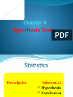 Chapter 4 - Hypothesis Testing
