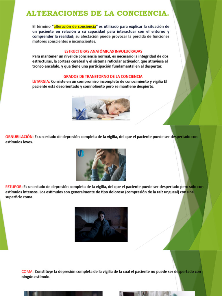 Alteraciones del Estado de Conciencia | PDF | Coma | Conciencia