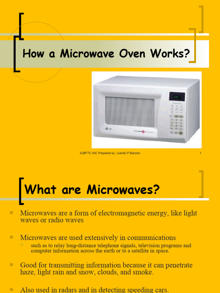 Microwave Oven PDF Spectrum Radiation