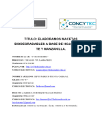 Elaboramos Macetas Biodegradables A Base de Hojas Secas. (Eureka)