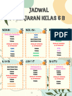 Jadwal Pelajaran Kelas 6 B