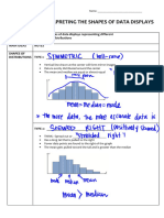 11-3 STUDENT NOTES - Interpreting Shapes of Data Displays - Filled in