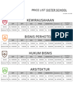 Pricelist SisterSchool