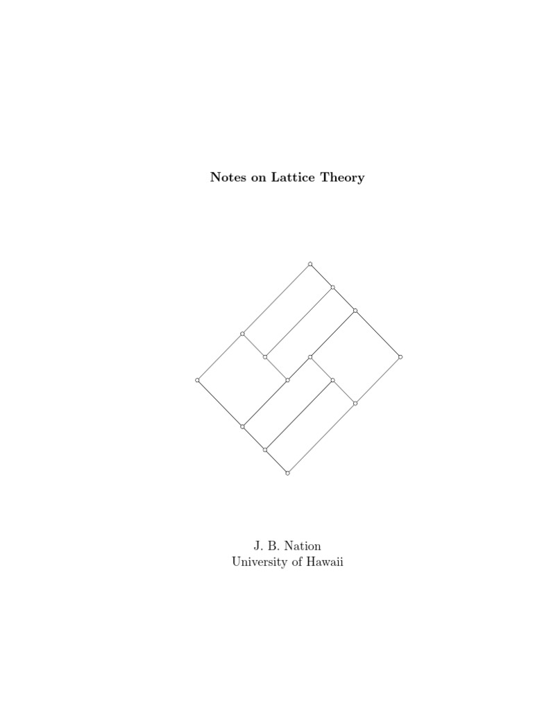 Introduction to Lattice Theory Notes | PDF | Mathematics | Mathematical ...