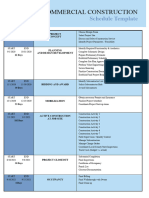 Commercial Construction: Schedule Template