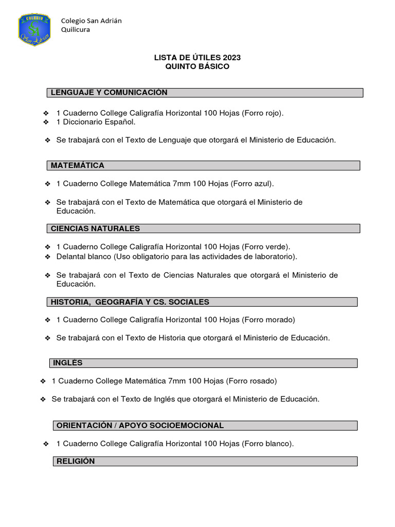 5° Basico | PDF | Arte