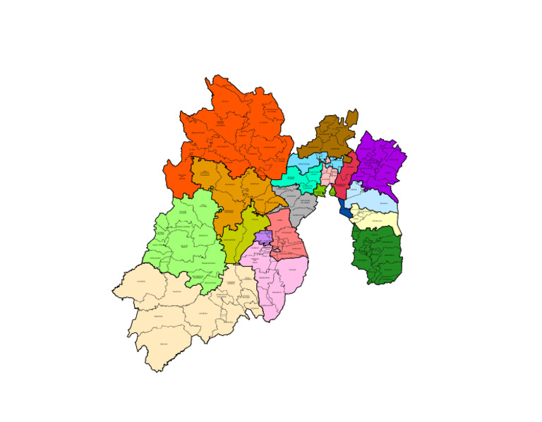 Mapa de Tultitlán y Regiones a Imprimir | PDF | México