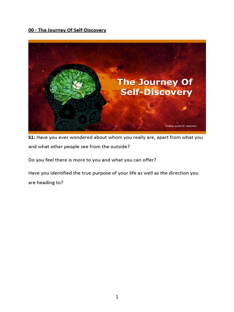 Journey to SelfDiscovery Guide PDF Psychology Psychological Concepts(02)