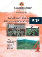 La Gestion de Riesgo en La Planificacion Municipal