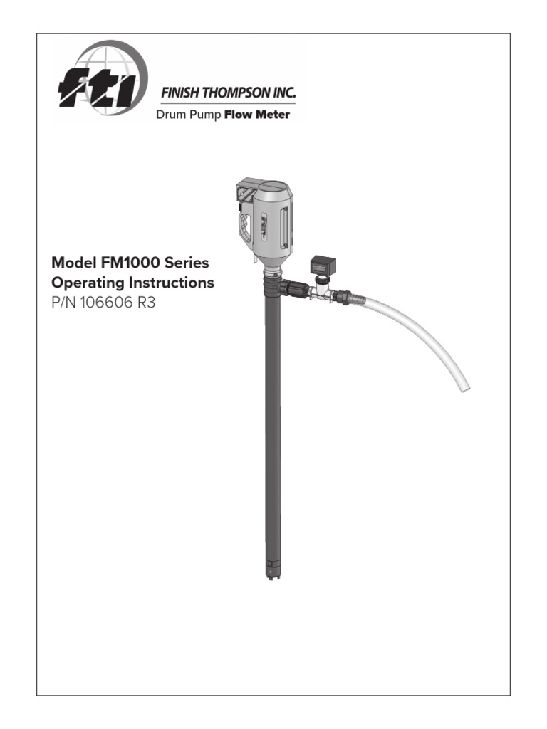 FM1000 Series Drum Pump Flow Meter Guide | PDF | Flow Measurement | Pump