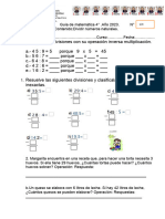 Guia 1 de Cuarto Division Exacta e Inexacta