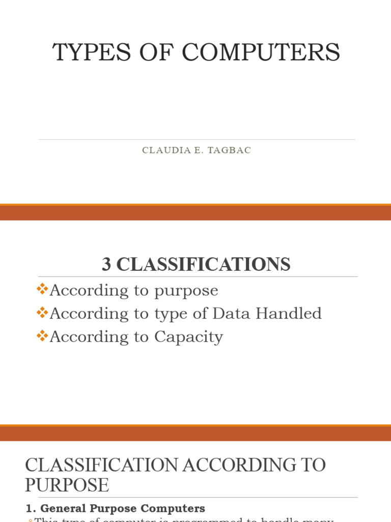 Types of Computers PDF