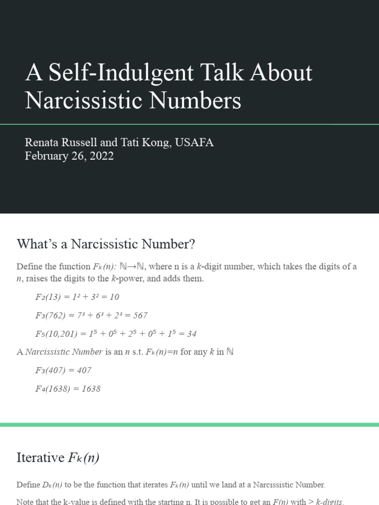Understanding Narcissistic Numbers | PDF