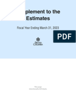 2022 Supplement To The Estimates