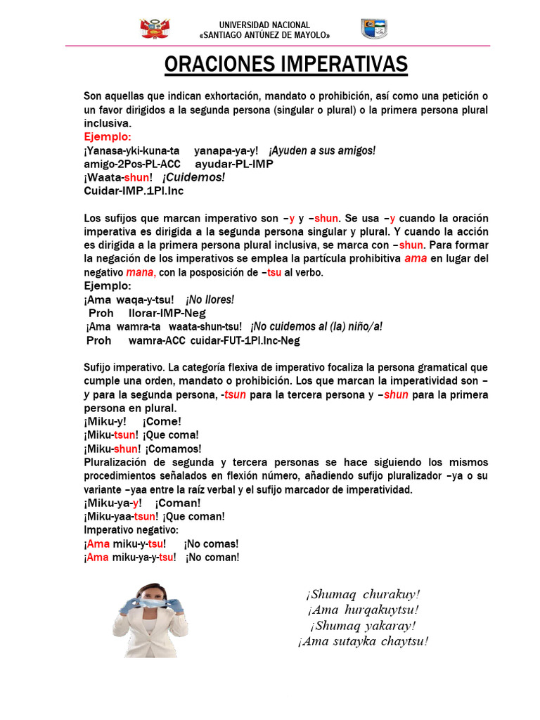 4.1 Taller de Oraciones Imperativas | PDF