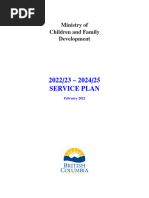 BC Ministry of Children and Family Development Service Plan 2022 / 2023