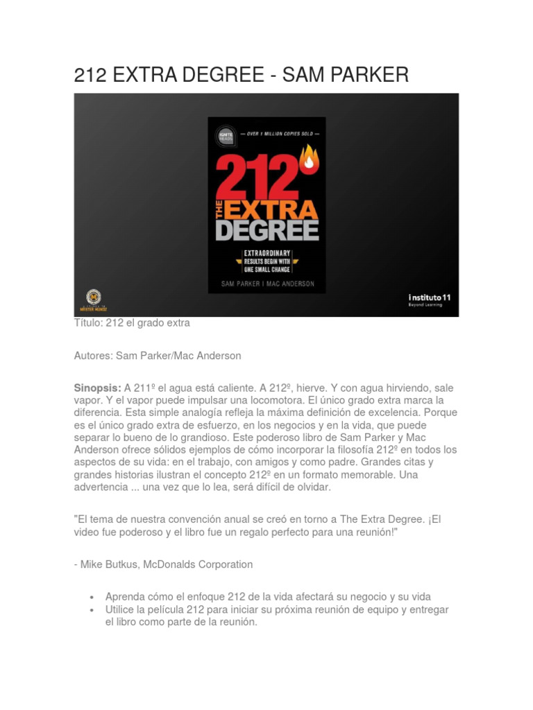 212°: El Grado Extra de Éxito | PDF | Hirviendo | Agua