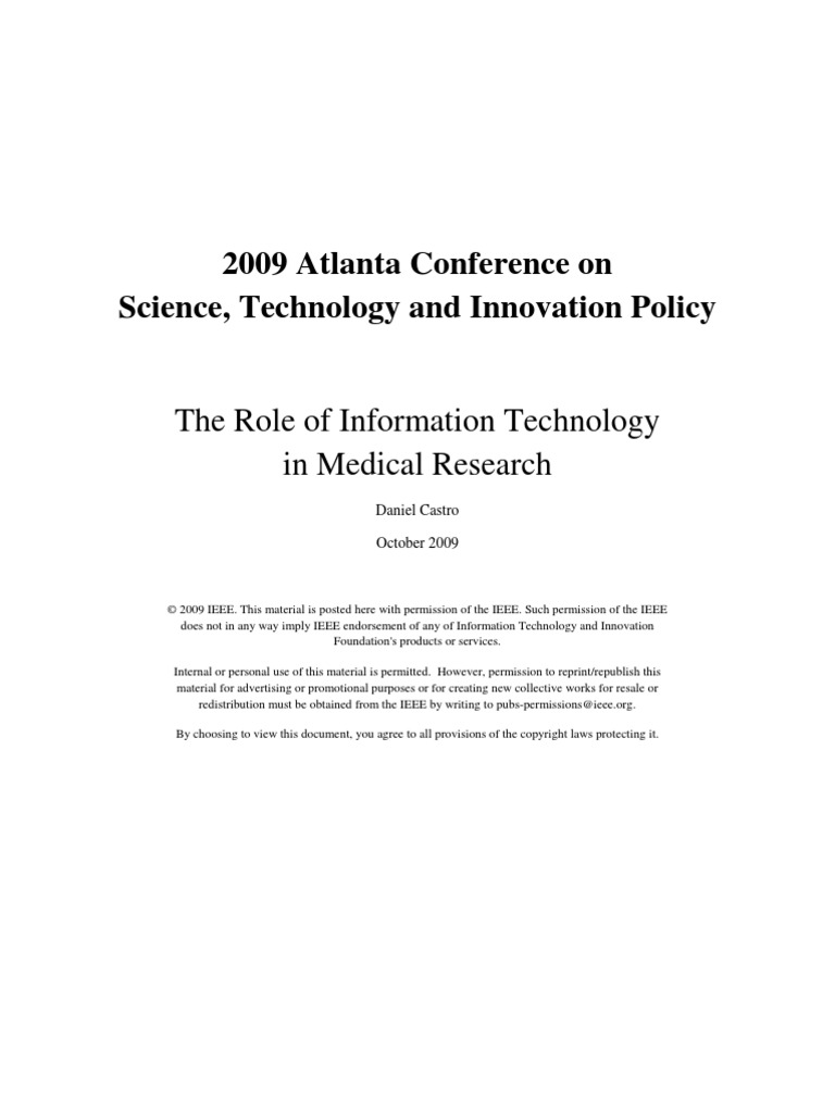 2009 It Medical Research | PDF | National Center For Biotechnology ...