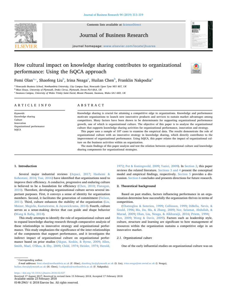Cultural Impact on Knowledge Sharing | PDF | Career & Growth