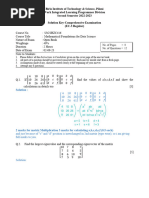 Solution Key Comprehensive Question Paper