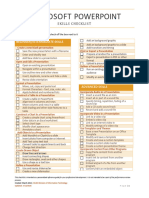Powerpoint Skills Checklist