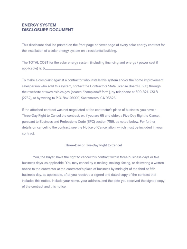 Solar Disclosure Contract | PDF | Arbitration | Breach Of Contract