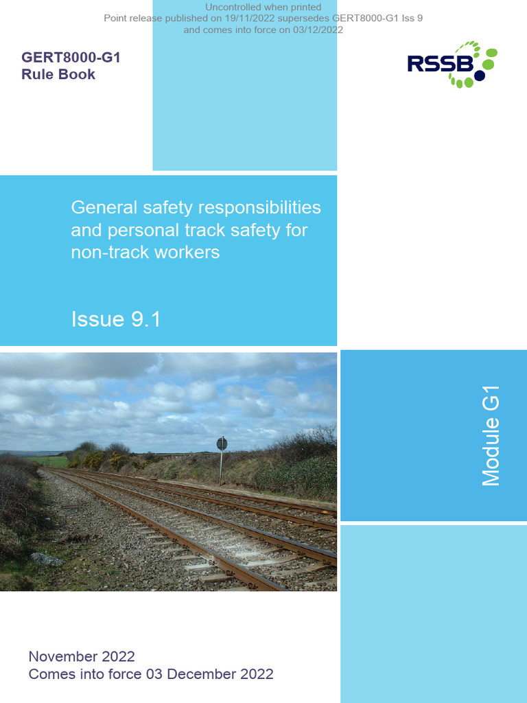 GERT8000 G1 Iss 9 1 | PDF | Rail Transport | Emergency