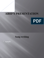 Abid's Presentation