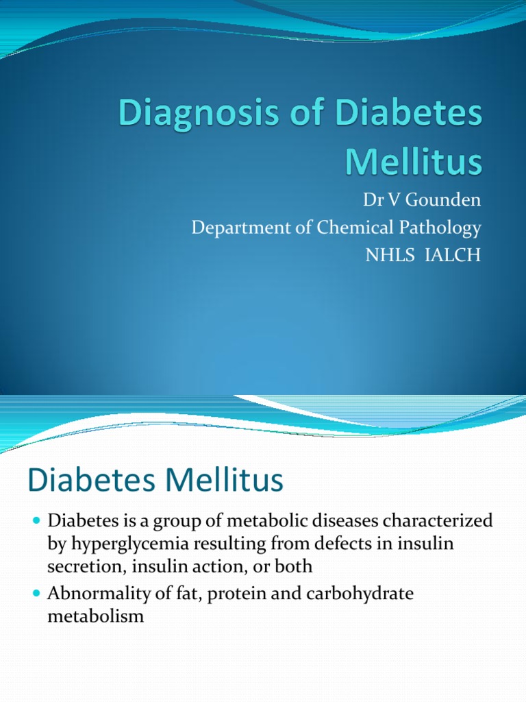 Diagnosis of Diabetes Mellitus | PDF | Glycated Hemoglobin | Diabetes ...