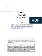 The Wildlife Act, 1998: Being 1998 (Effective March 6, 2000, Except s.87, Effective