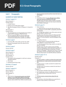 Great Writing 2 Answers Key
