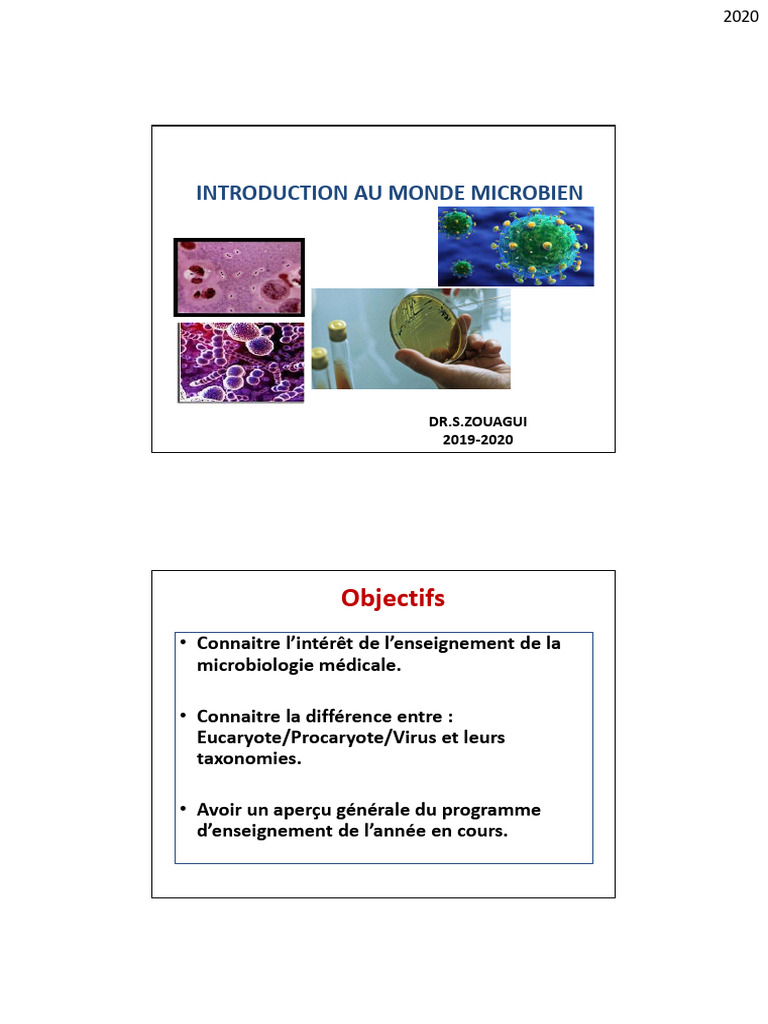 0 - Introduction Au Monde Microbien | PDF | Micro-organisme | Virus