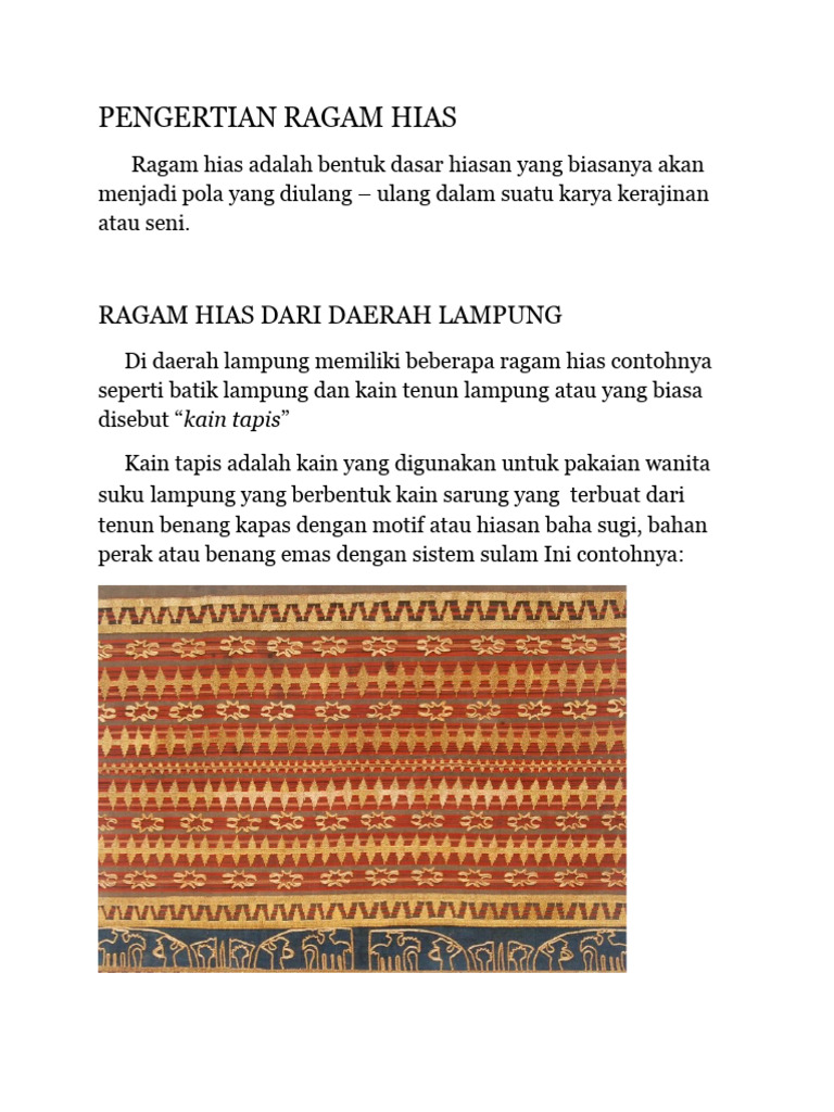 Ragam Hias Daerah di Indonesia | PDF | Griya & Taman | Seni