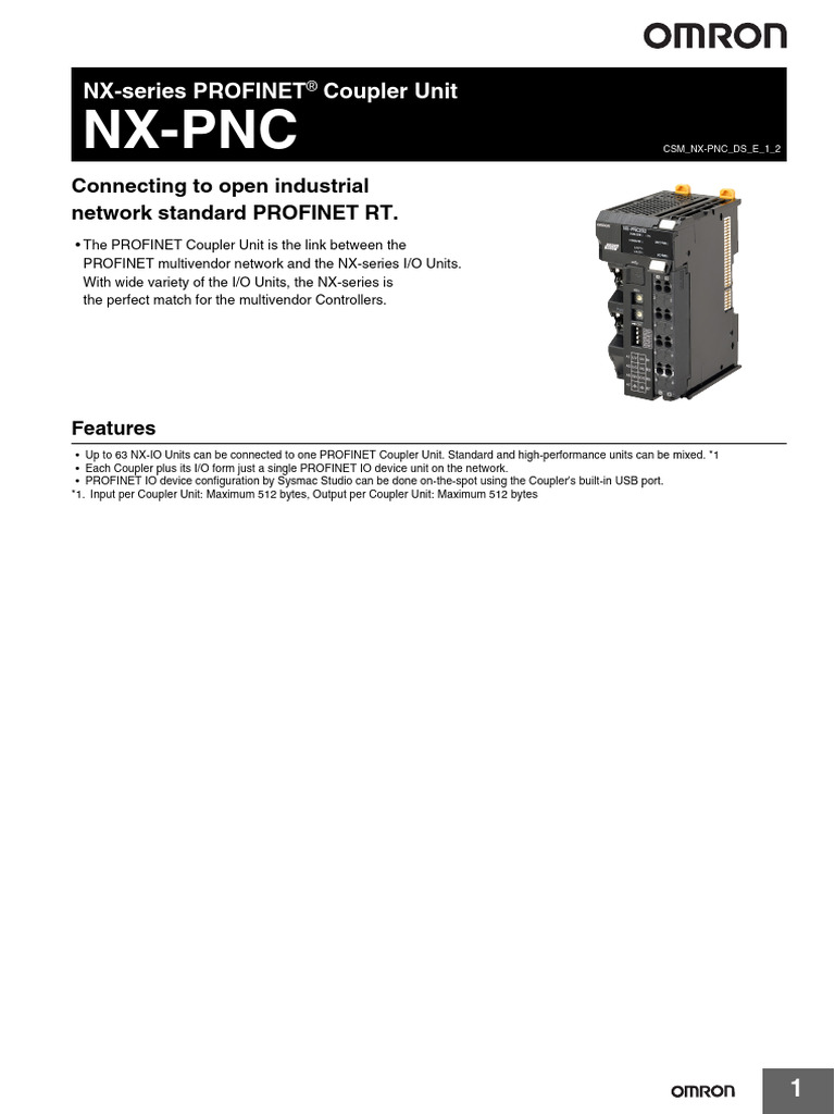 NXseries Coupler Unit NXPNC PDF Electrical Connector