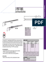 "S" Type Stainless Steel Pitot Tubes: Large, Open Tip Design Resists Fouling Optional Permanent Mount Models