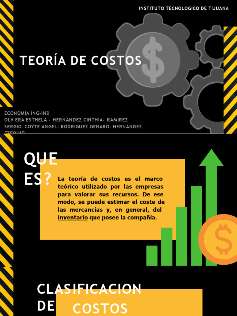 Teoría de Costos y Clasificación | PDF | Business | Costo