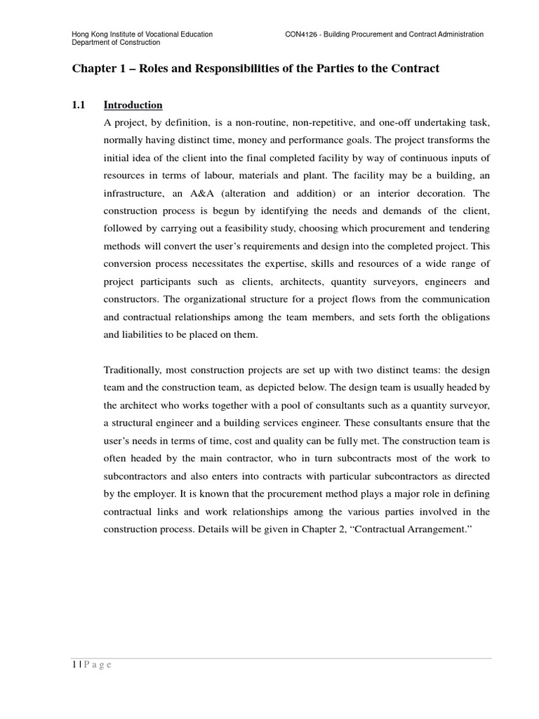 Construction Contract Essentials | PDF | Architect | Procurement